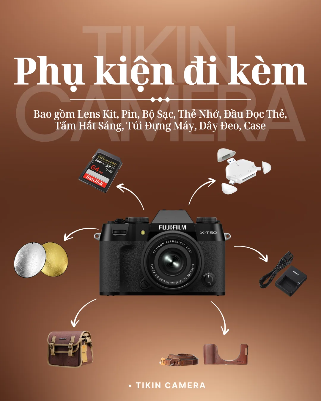 Phụ kiện đi kèm khi thuê máy ảnh
